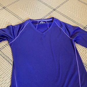 Purple moisture wicking workout top